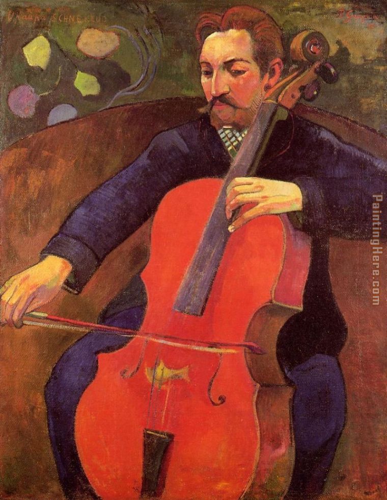 The Cellist painting - Paul Gauguin The Cellist art painting